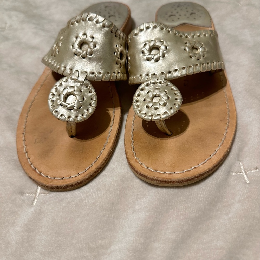 Used jack Roger Sandles great for the summer. Have two silver pairs size 7